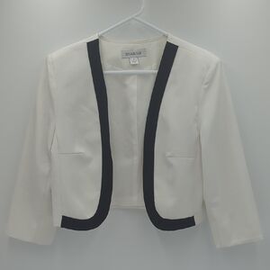 Danillo Women's Blazer 8 Black White Color Block Formal Career Business Open